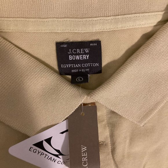 NWT J Crew Men SIZE L Bowery Egyptian Cotton Classic Polo Pique in banana yellow - Picture 3 of 3